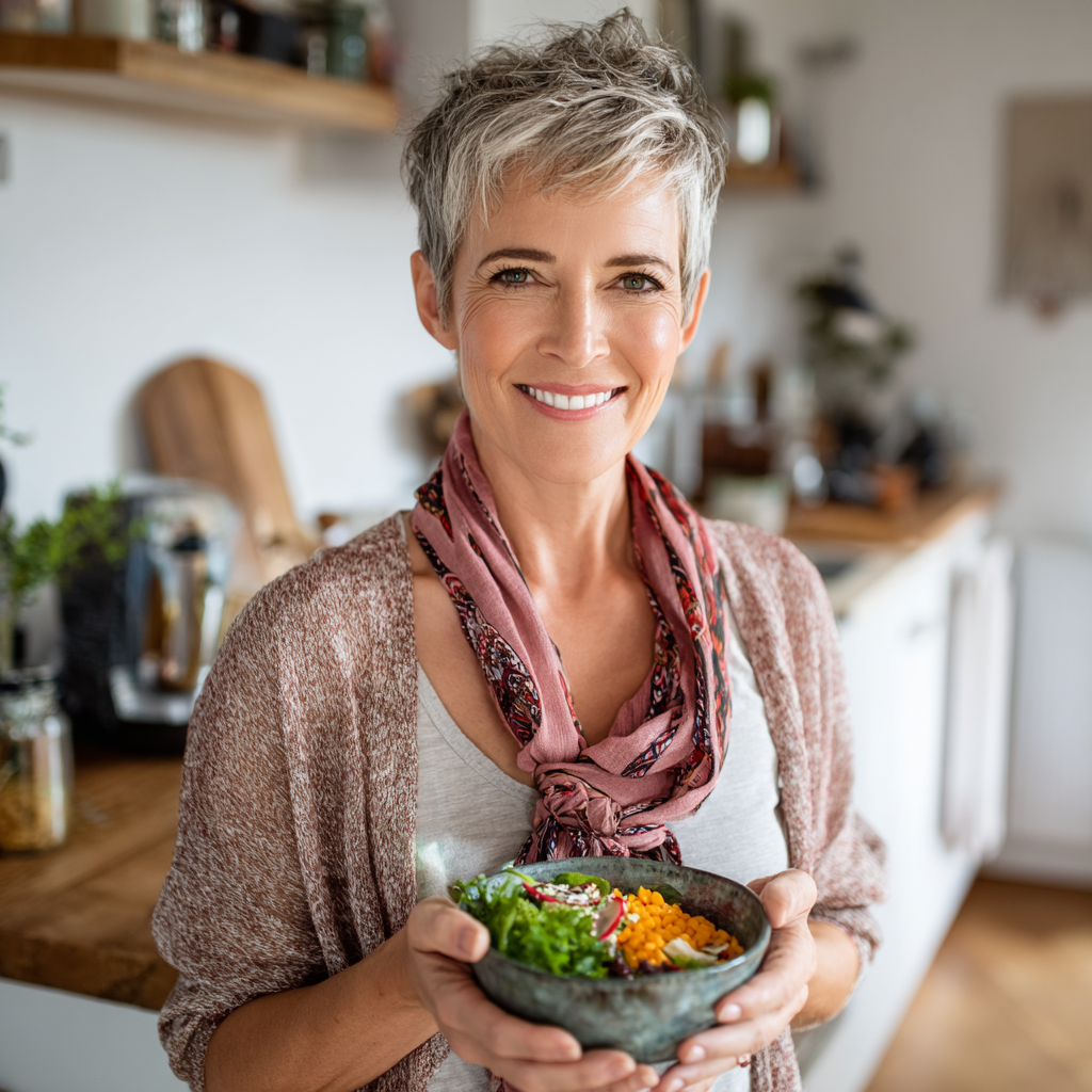 Happy Ukrainian family of multiple generations preparing a healthy meal together in a modern kitchen, sharing knowledge about nutrition and enjoying quality time together